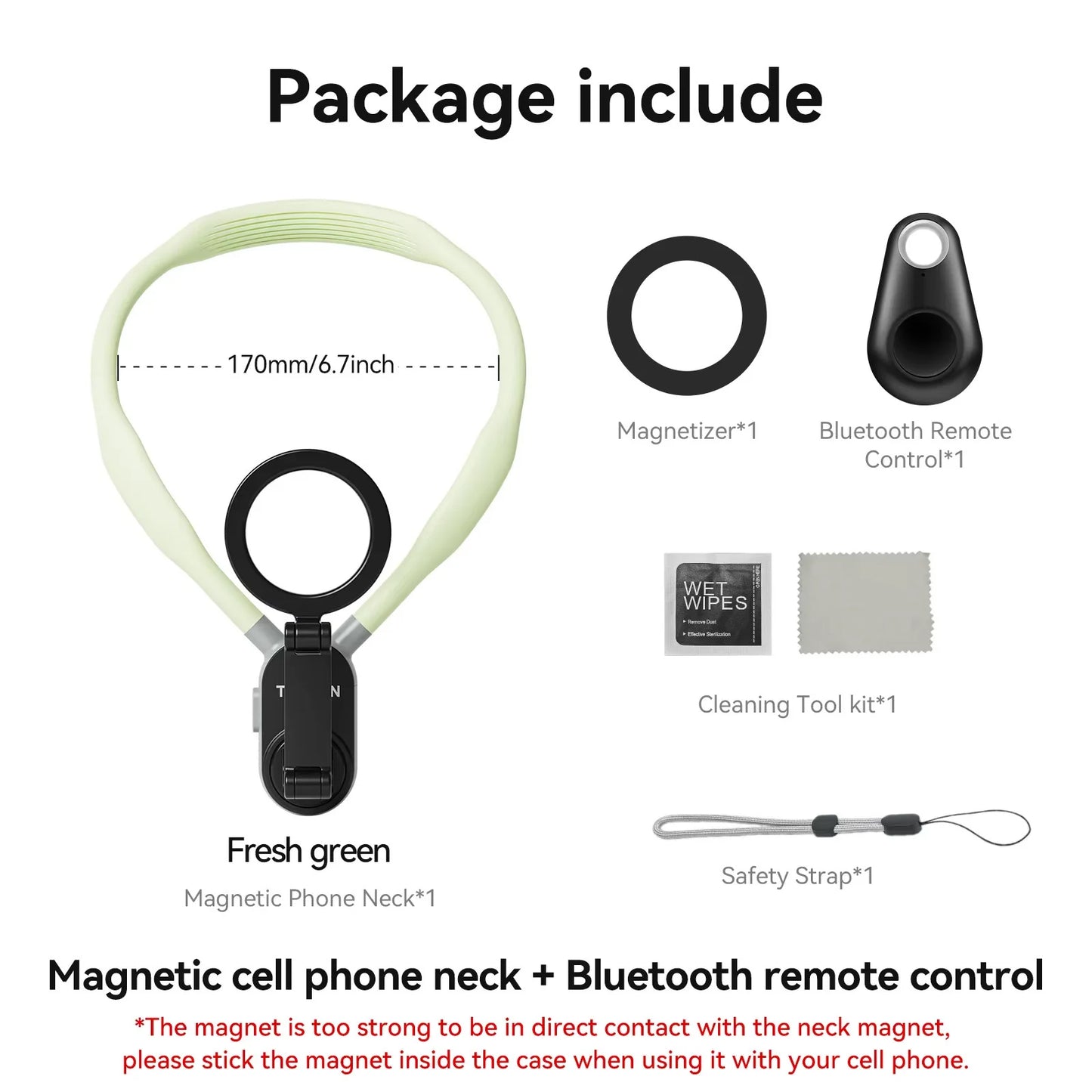 Silicone Magnetic Neck Mount Quick Release Hold for Iphone 15 14 13 12 11 10 SAMSUNG HUAWEI XIAOMI Phone Accessories