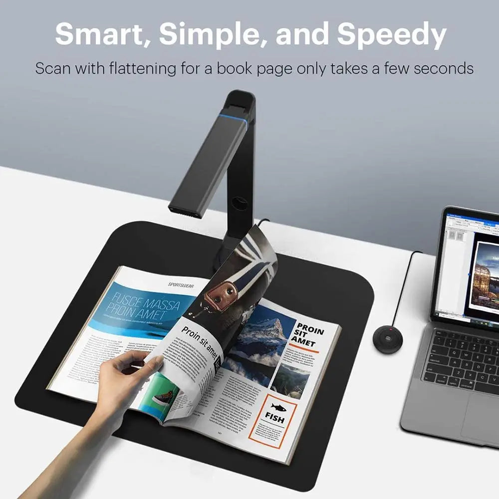 VIISAN VK16 High-Definition 16MP Portable Document Scanner for A3 Size - Ideal for Office and Educational Use, Multi-Language Support
