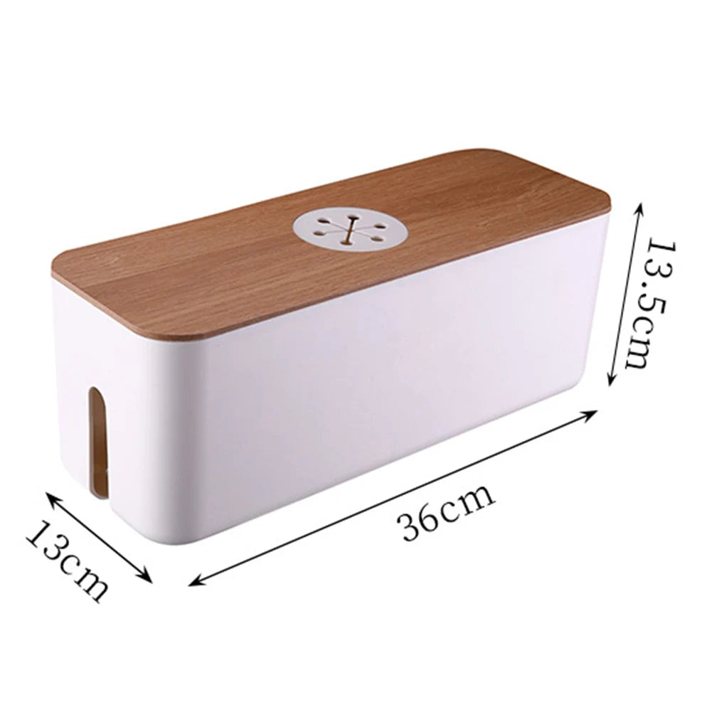 Cable Storage Box Power Strip Wire Case anti Dust Charger Socket Organizer Tablet Phone Network Line Storage Bin Wire Management