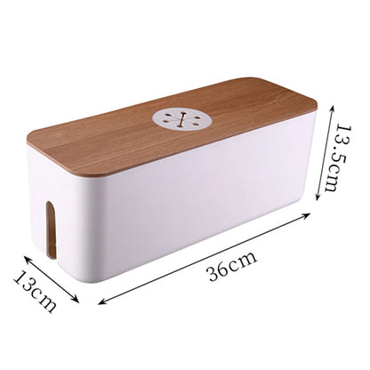 Cable Storage Box Power Strip Wire Case anti Dust Charger Socket Organizer Tablet Phone Network Line Storage Bin Wire Management