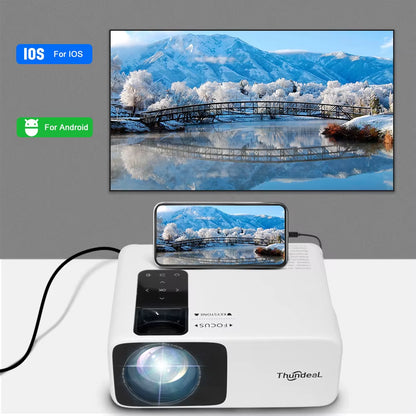 Td93Pro Full HD 1080P Portable Projector - 2K 4K WiFi Home Theater Cinema 3D Smart Device
