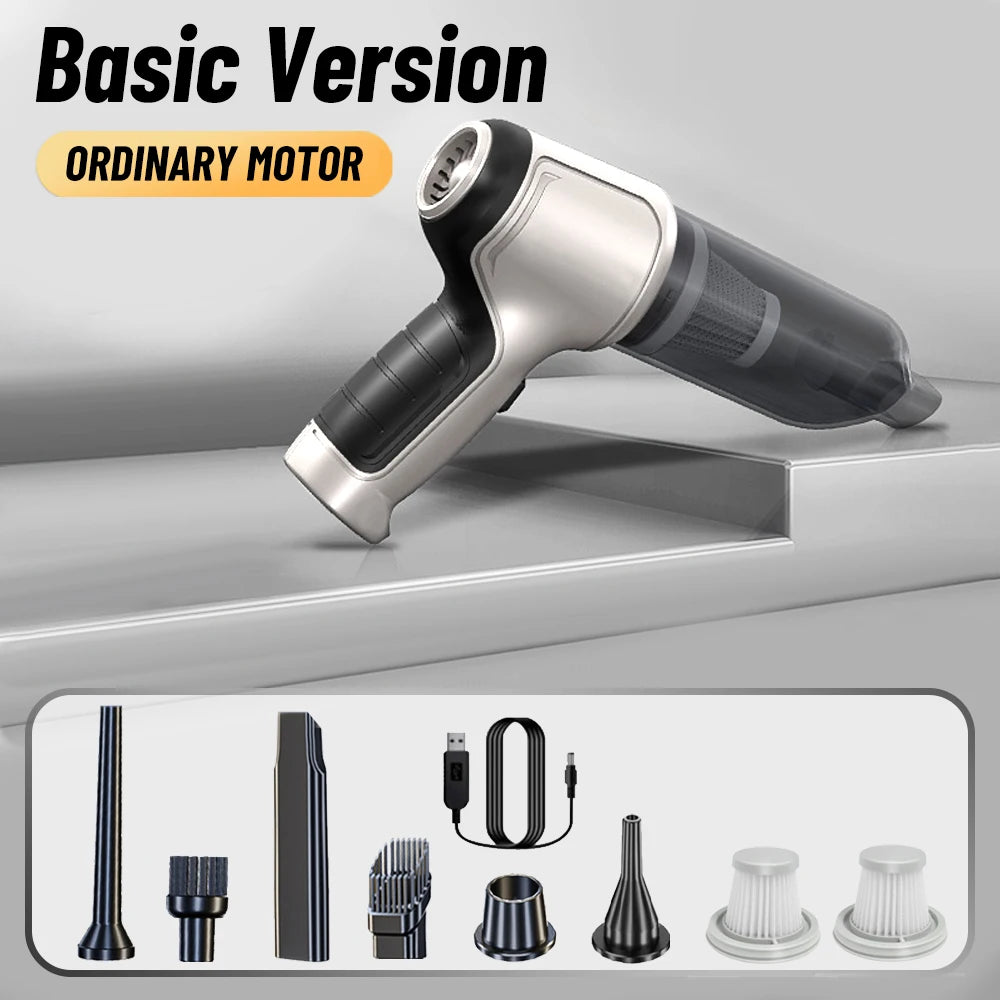 Portable Wireless Car Vacuum Cleaner with 95000PA Strong Suction - Handheld and Powerful Blower for Home and Vehicle Use