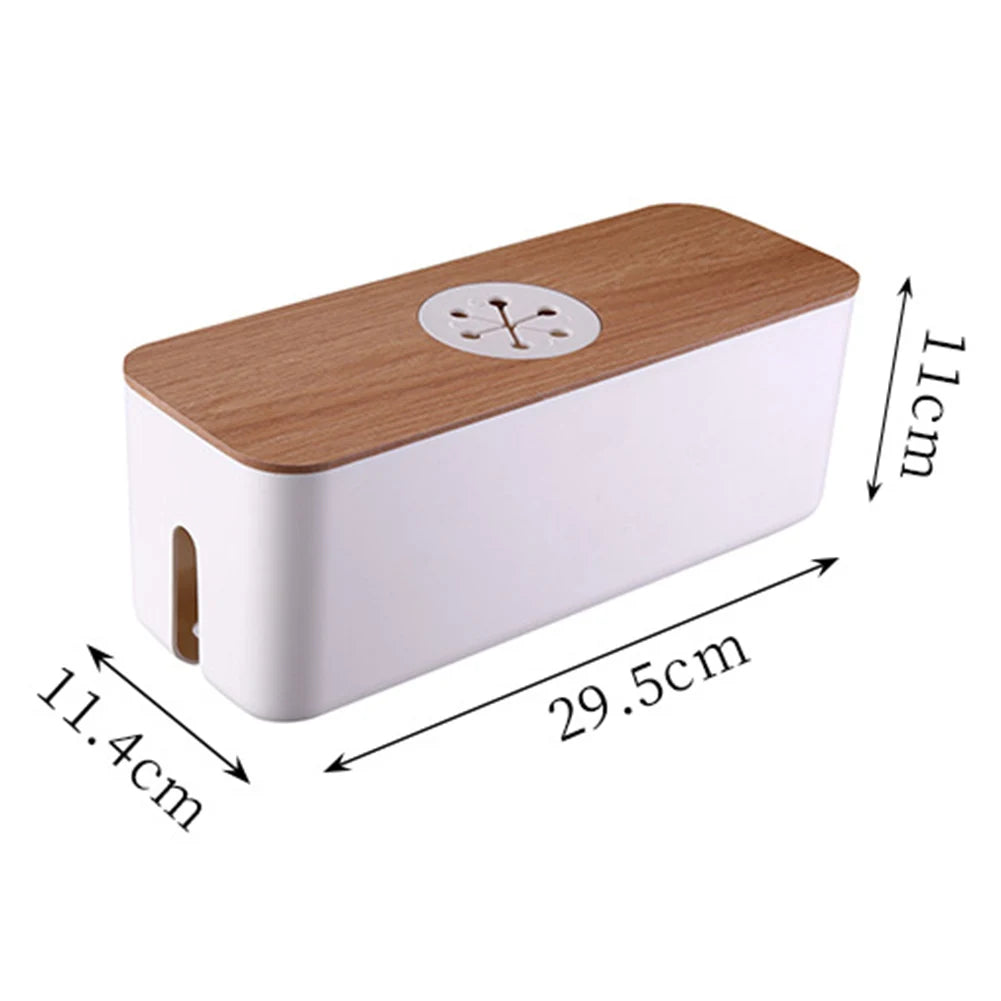 Cable Storage Box Power Strip Wire Case anti Dust Charger Socket Organizer Tablet Phone Network Line Storage Bin Wire Management