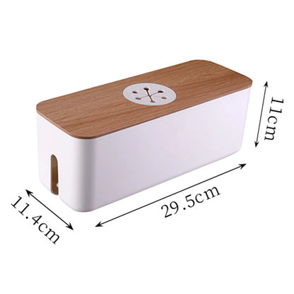 Cable Storage Box Power Strip Wire Case anti Dust Charger Socket Organizer Tablet Phone Network Line Storage Bin Wire Management