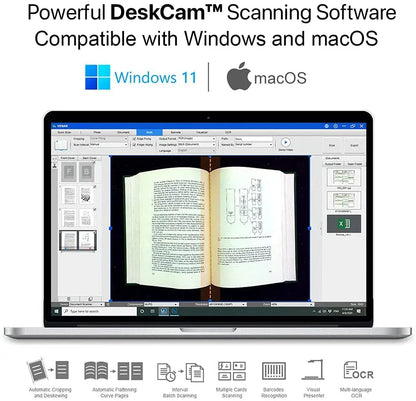 VIISAN VK16 High-Definition 16MP Portable Document Scanner for A3 Size - Ideal for Office and Educational Use, Multi-Language Support