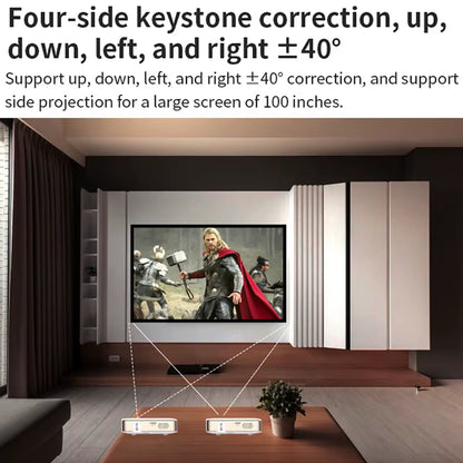 Full HD 1080P 4K Smart Projector with Auto Focus, Android 13, 5G WiFi, DLP Technology, 10500mAh Battery, Mobile Smartphone Compatible Beamer