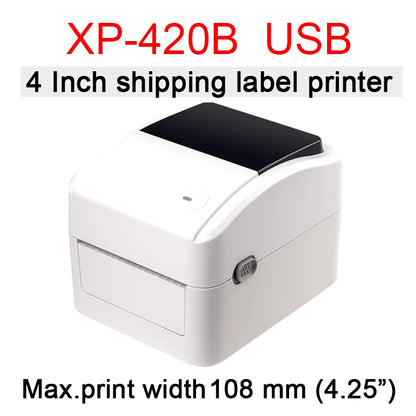 XP-460B/420B 4-Inch Thermal Barcode Label Printer - Perfect for 4x6 Shipping Labels!