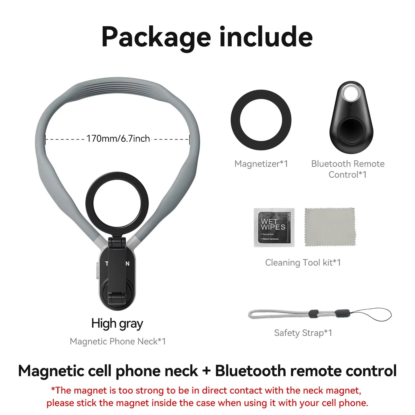Silicone Magnetic Neck Mount Quick Release Hold for Iphone 15 14 13 12 11 10 SAMSUNG HUAWEI XIAOMI Phone Accessories