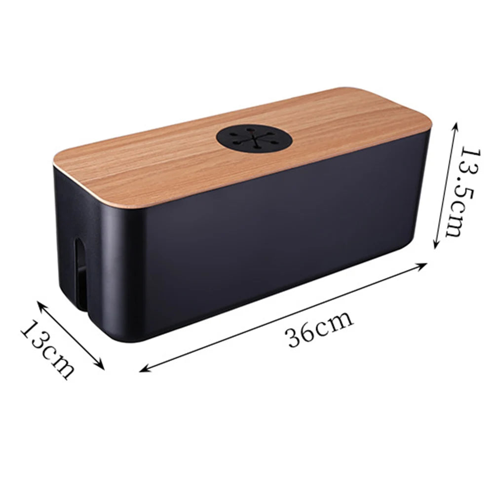 Cable Storage Box Power Strip Wire Case anti Dust Charger Socket Organizer Tablet Phone Network Line Storage Bin Wire Management