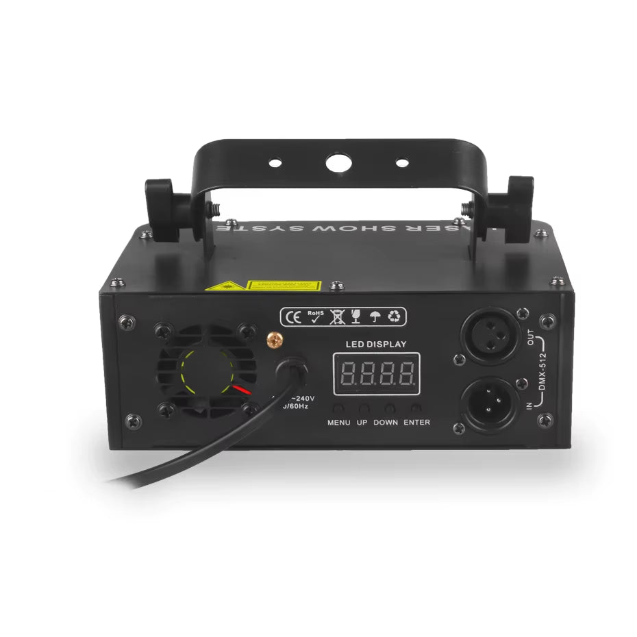 500mW RGB Laser Beam Line Scanner Projector - Ultimate DJ Disco Stage Lighting for Parties, Weddings, Bars & Clubs - DMX Control