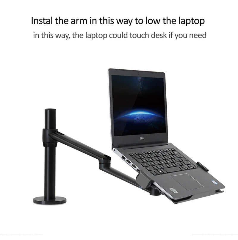 OL-1S OL-2S Aluminum Multifunction 10"-17"Ergonomics Desk Laptop Stand Holder Full Motion Clamp Grommet Monitor Tray