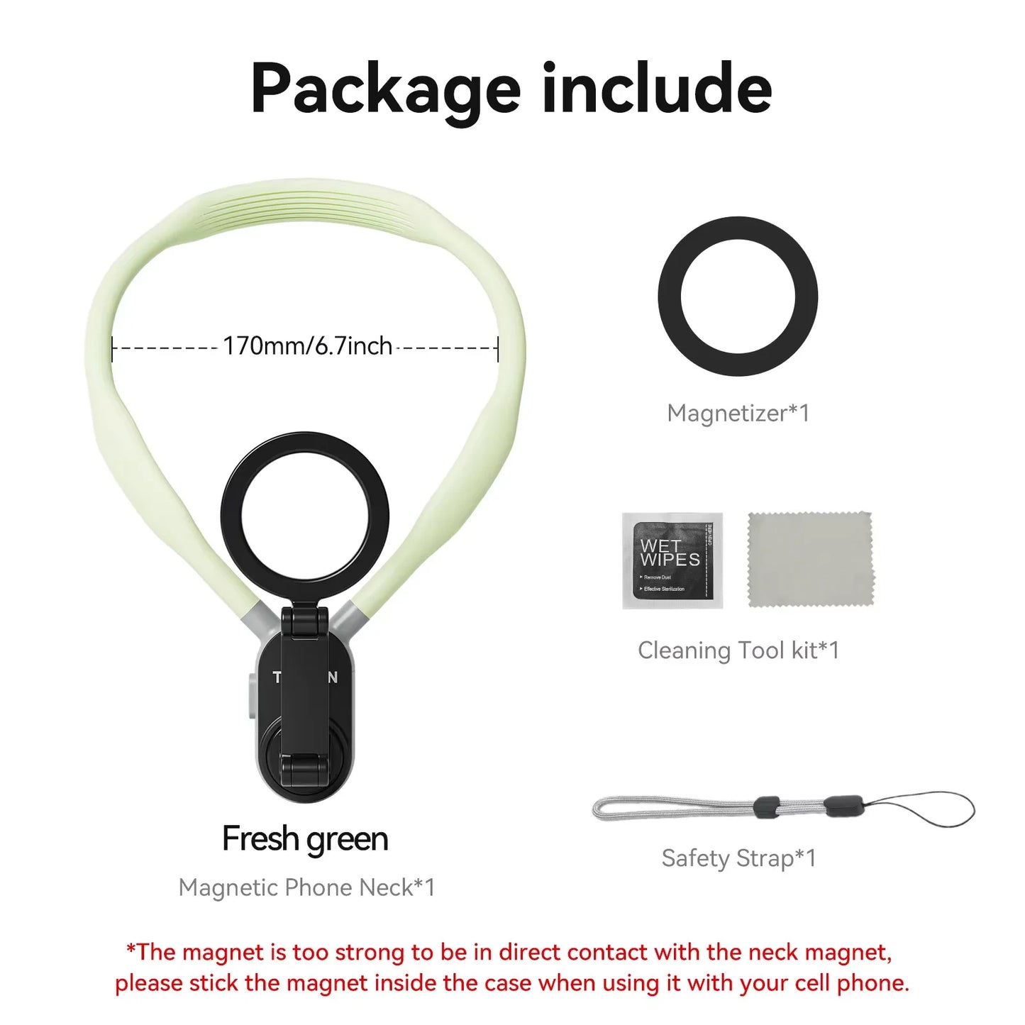 Silicone Magnetic Neck Mount Quick Release Hold for Iphone 15 14 13 12 11 10 SAMSUNG HUAWEI XIAOMI Phone Accessories