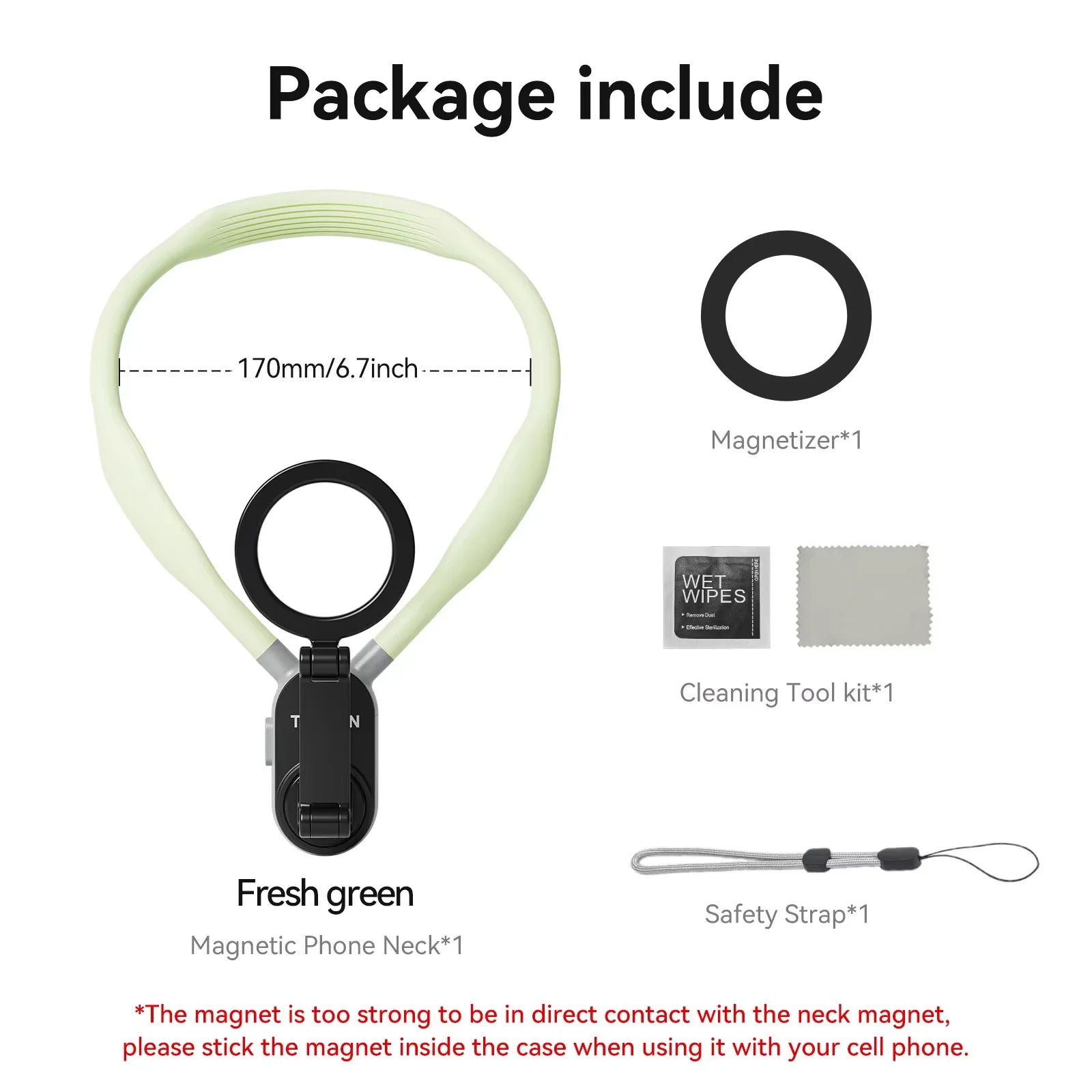 Silicone Magnetic Neck Mount Quick Release Hold for Iphone 15 14 13 12 11 10 SAMSUNG HUAWEI XIAOMI Phone Accessories