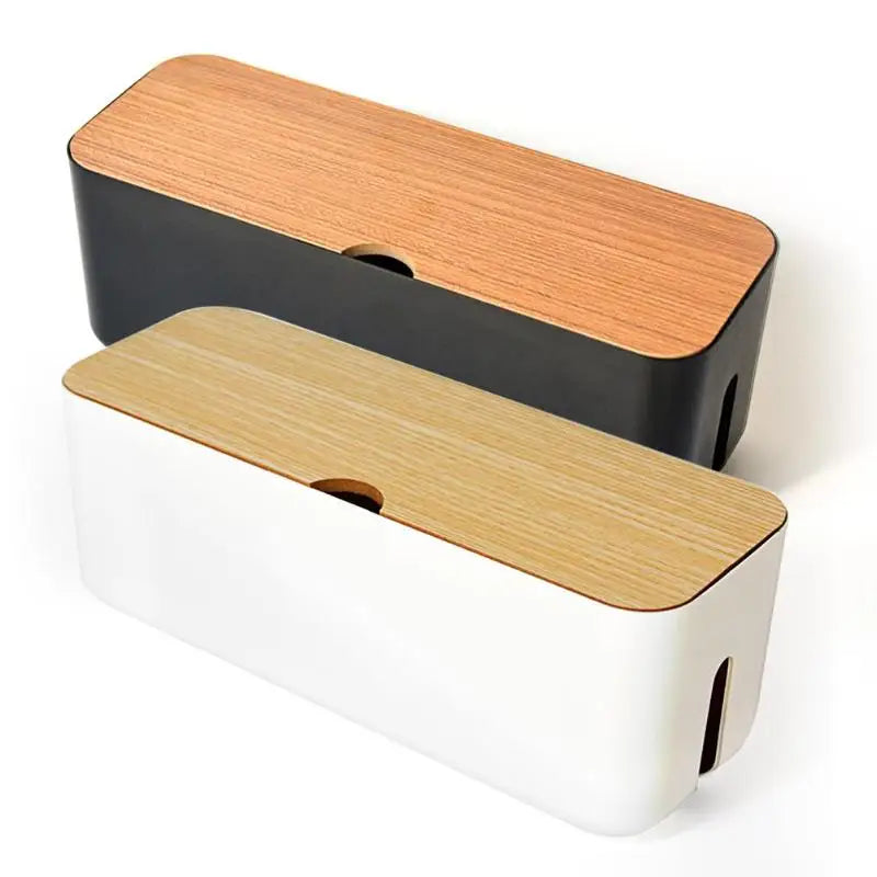 Cable Storage Box Power Strip Wire Case anti Dust Charger Socket Organizer Tablet Phone Network Line Storage Bin Wire Management