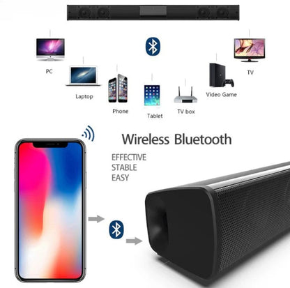 Kabelloses Bluetooth-Soundbar-Stereolautsprechersystem mit FM-Radio und USB-Anschluss – Cinewave