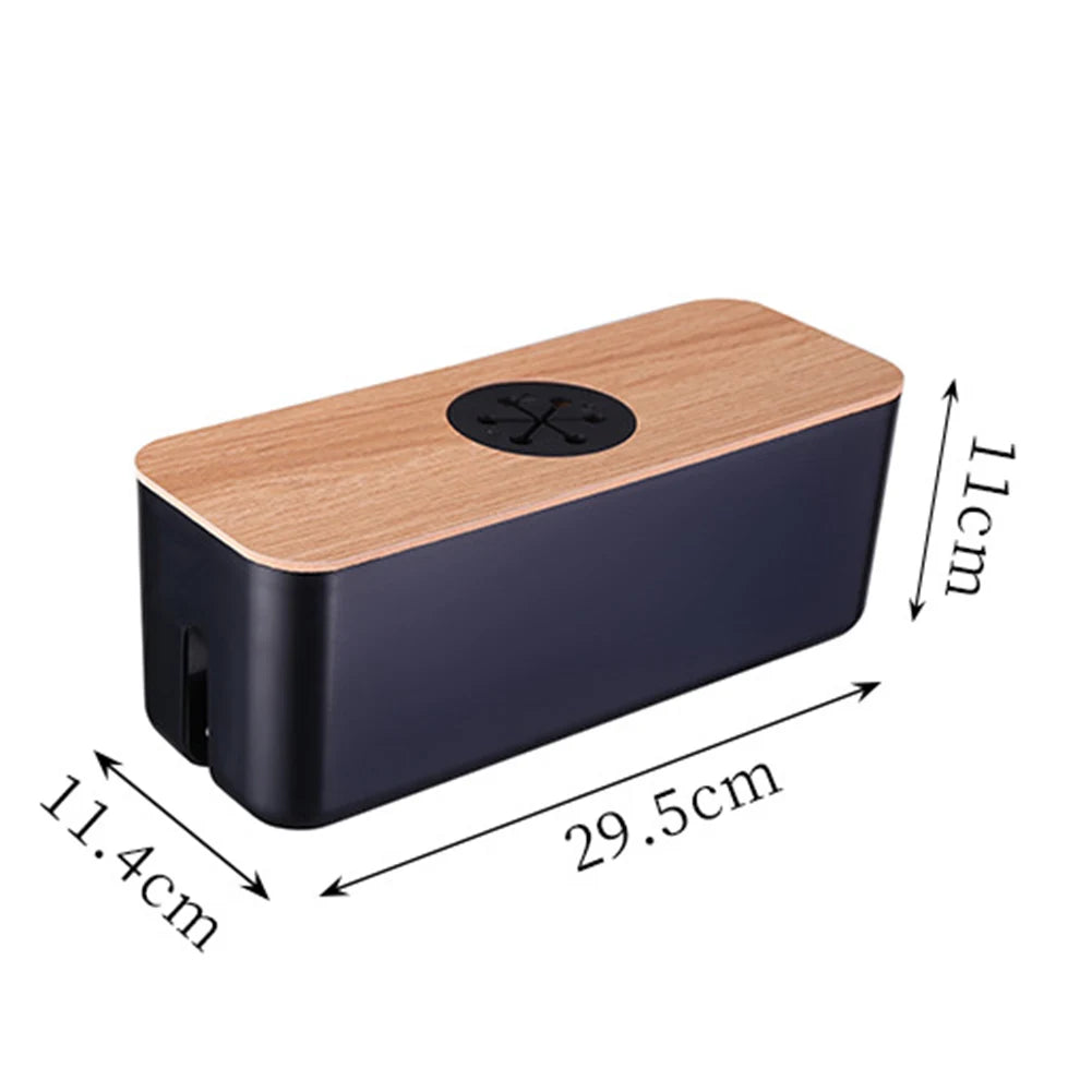 Cable Storage Box Power Strip Wire Case anti Dust Charger Socket Organizer Tablet Phone Network Line Storage Bin Wire Management