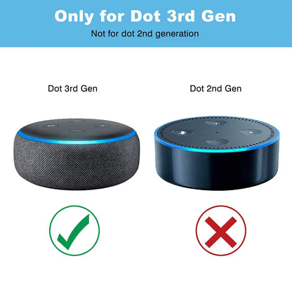 Sleek Wall Mount for Amazon Echo Dot 3rd Gen - Screwless Cable Management for a Tidy Setup