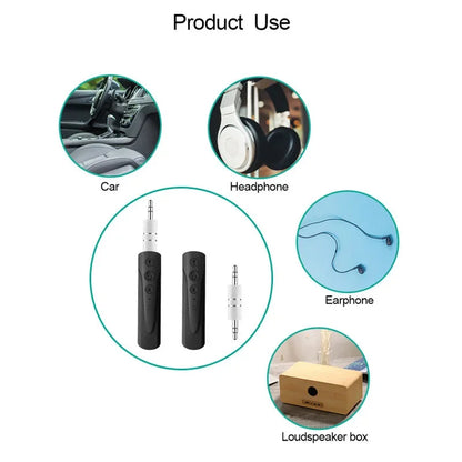 Bluetooth 5.0 Aux Audio Receiver Adapter - Wireless Music Streaming for Headphones and Car Kits