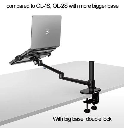 OL-1S OL-2S Aluminum Multifunction 10"-17"Ergonomics Desk Laptop Stand Holder Full Motion Clamp Grommet Monitor Tray