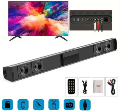 Kabelloses Bluetooth-Soundbar-Stereolautsprechersystem mit FM-Radio und USB-Anschluss – Cinewave