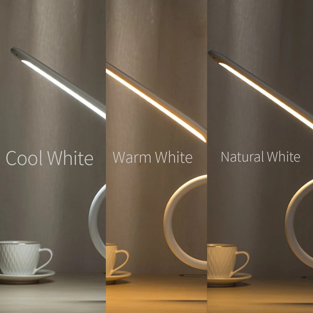 Long Arm Table Lamp Led Flexible Gooseneck Touch Dimming Desk Lamp Clip on Lamp for Reading Bedroom Led Light 3 Color Modes
