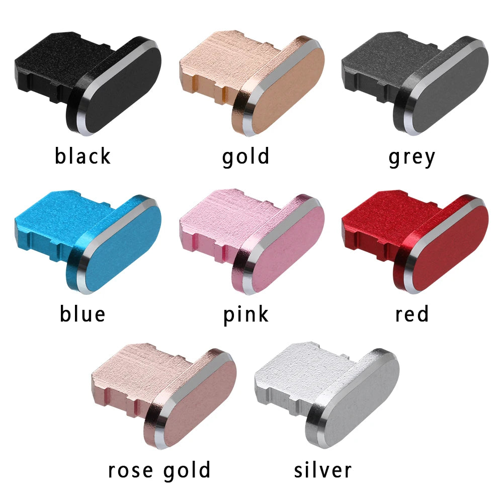 Practical Dustproof Cover Aluminium Alloy Metal anti Dust Charger Dock Plug Stopper Cap for Iphone X XR 14 13 12 11 Pro Max Plus