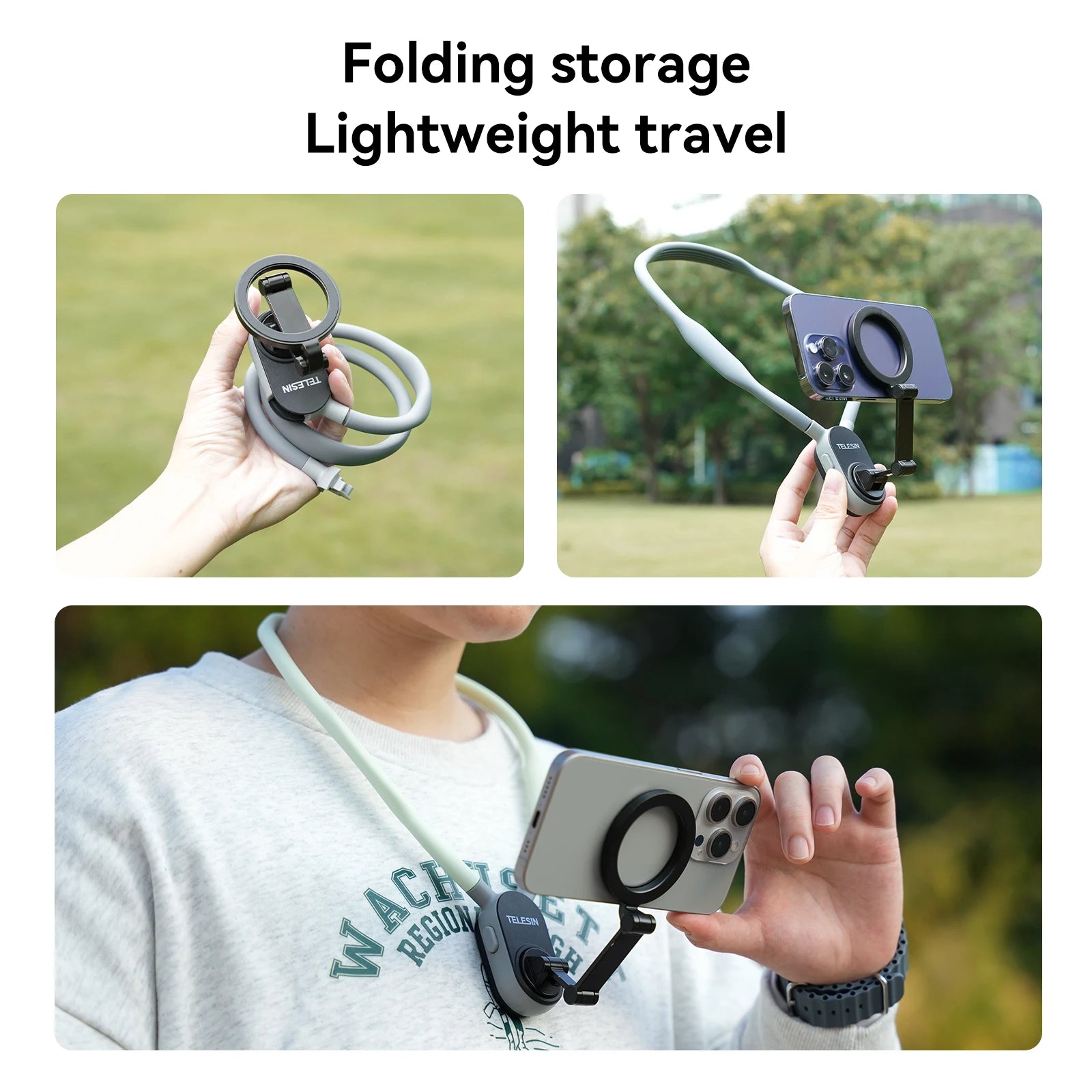 Silicone Magnetic Neck Mount Quick Release Hold for Iphone 15 14 13 12 11 10 SAMSUNG HUAWEI XIAOMI Phone Accessories
