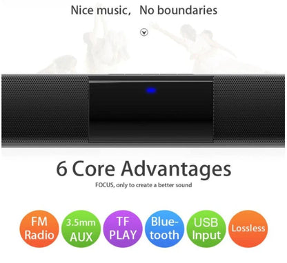 Kabelloses Bluetooth-Soundbar-Stereolautsprechersystem mit FM-Radio und USB-Anschluss – Cinewave