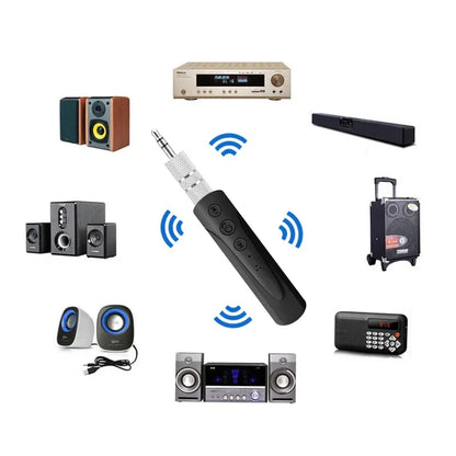 Bluetooth 5.0 Aux Audio Receiver Adapter - Wireless Music Streaming for Headphones and Car Kits