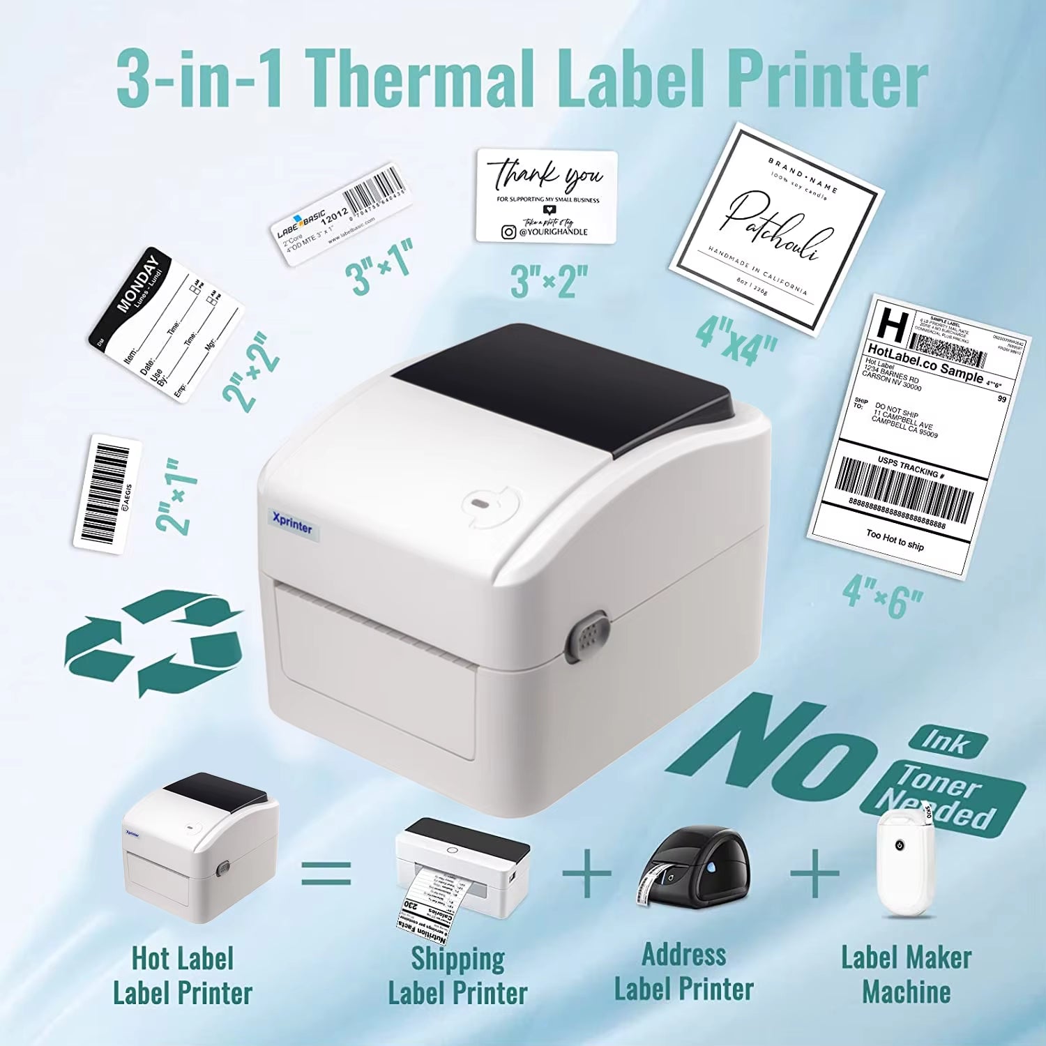 XP-460B/420B 4-Inch Thermal Barcode Label Printer - Perfect for 4x6 Shipping Labels!
