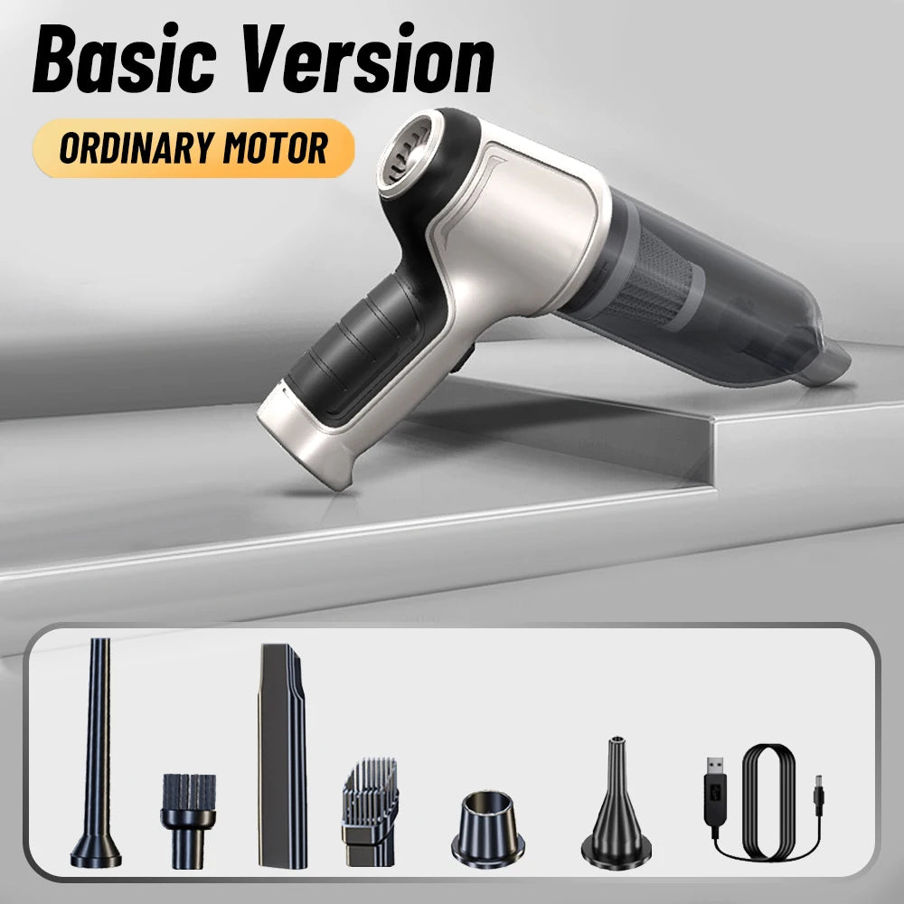 Portable Wireless Car Vacuum Cleaner with 95000PA Strong Suction - Handheld and Powerful Blower for Home and Vehicle Use
