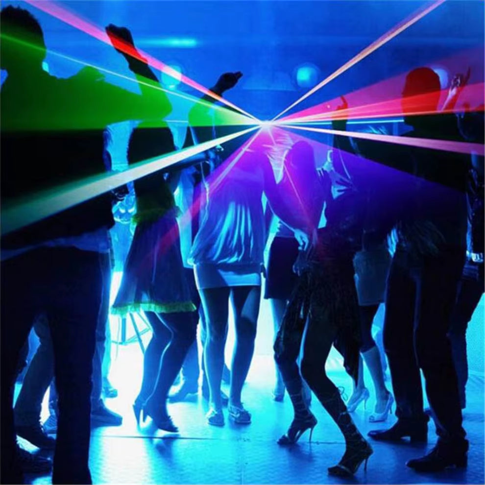 500mW RGB Laser Beam Line Scanner Projector - Ultimate DJ Disco Stage Lighting for Parties, Weddings, Bars & Clubs - DMX Control